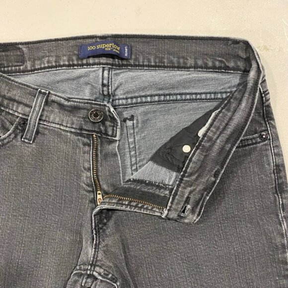 Levi's Vintage 524 Too Superlow Skinny Jeans Black/Grey Size 7 - Picture 2 of 14